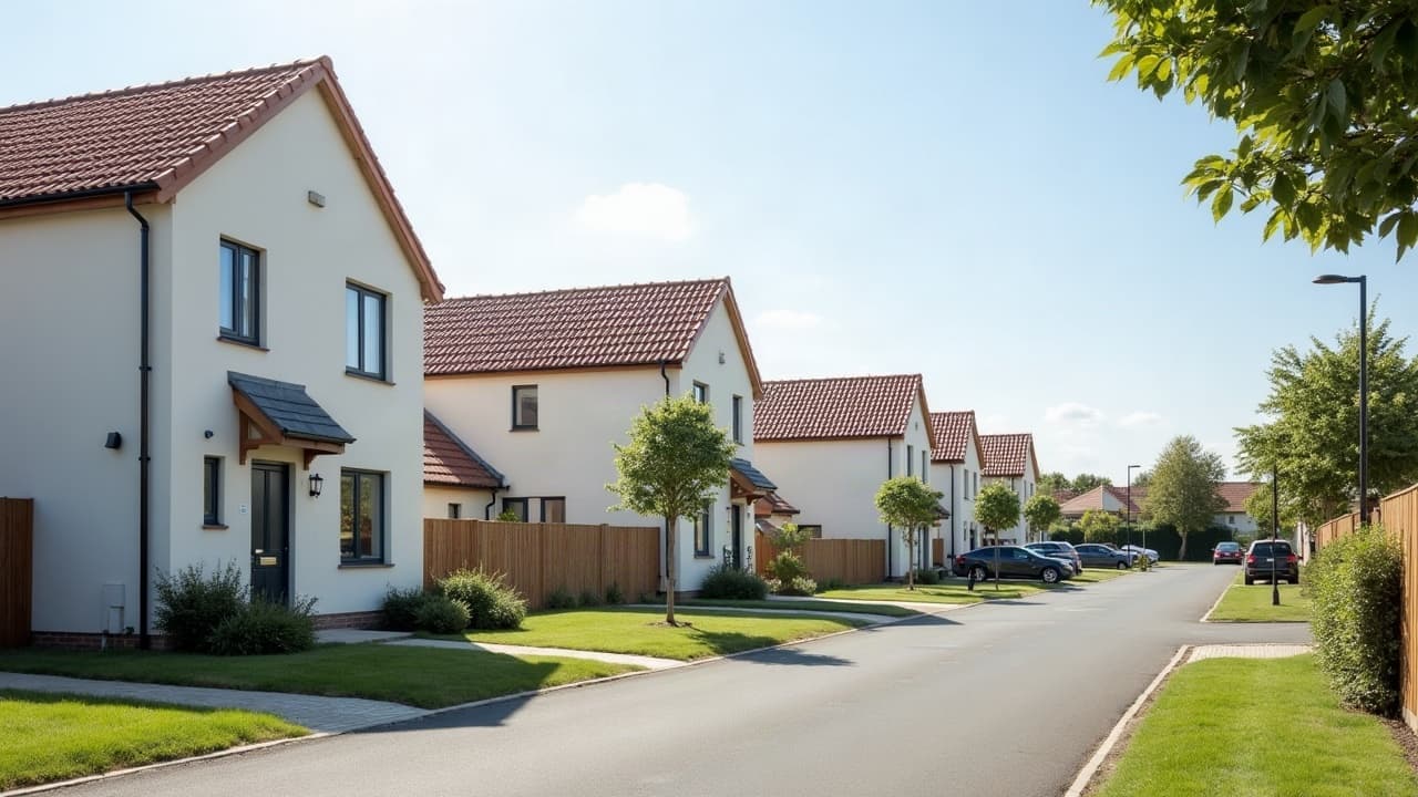 Rue résidentielle de maisons individuelles à Crissey