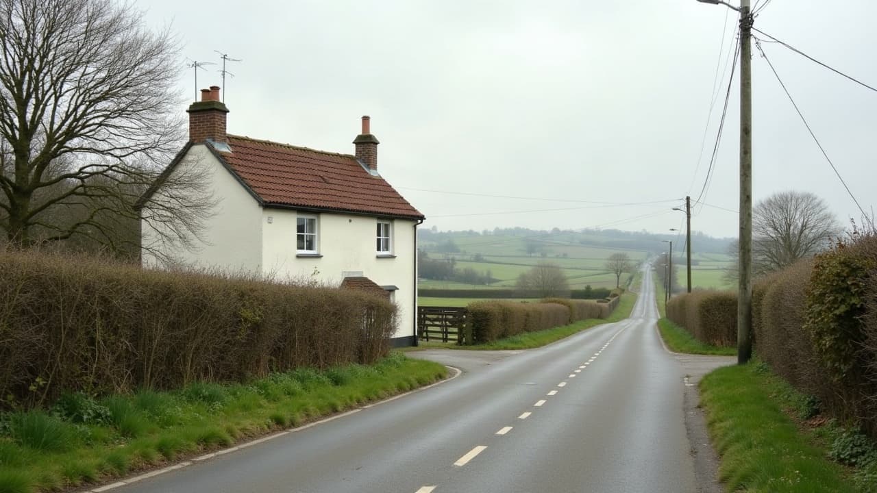 Ferme isolée dans la campagne dispersée de Laizé