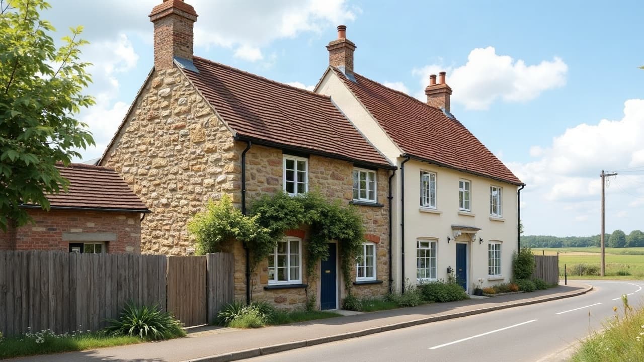 Rue de Lux mêlant une maison ancienne reconstruite et une construction récente