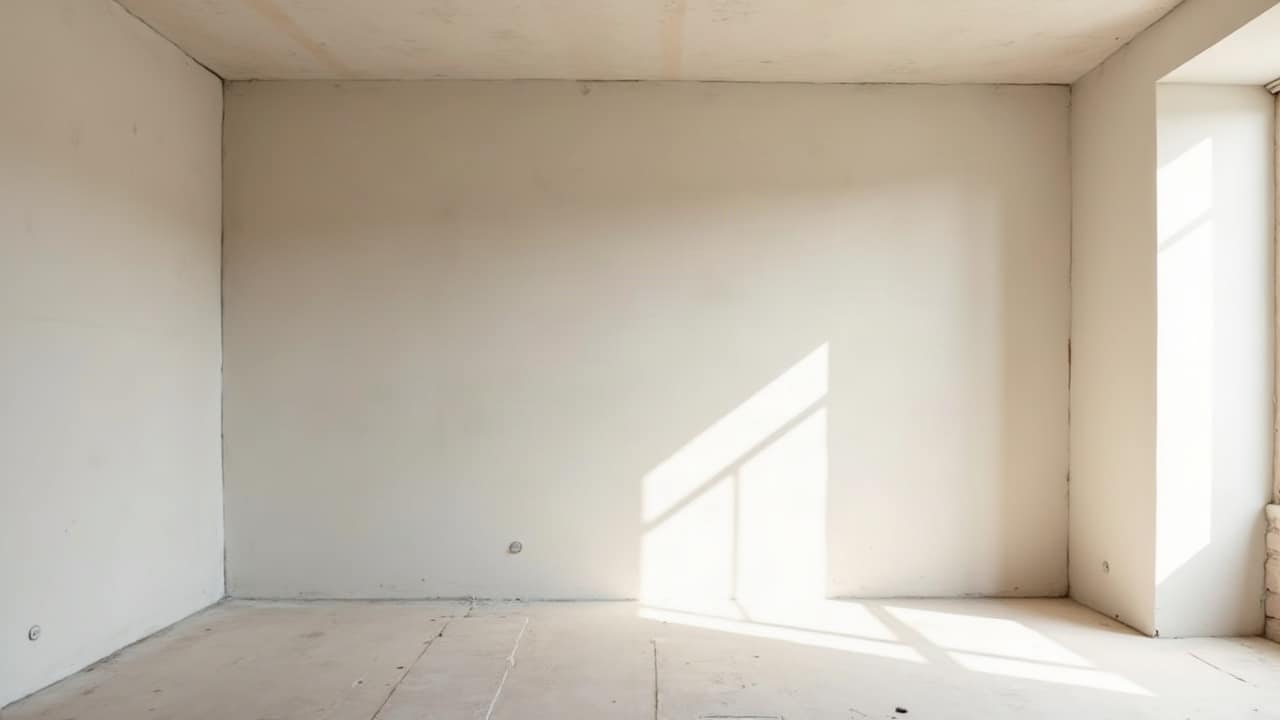 Comparaison entre une portion de mur en doublage collé et une portion en doublage sur ossature métallique, sur le même mur