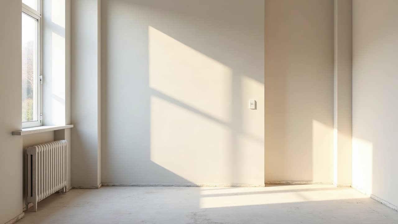 Doublage en cours sur un mur de salle de bain, plaque hydrofuge partiellement fixée sur l'ossature avec l'isolant visible derrière