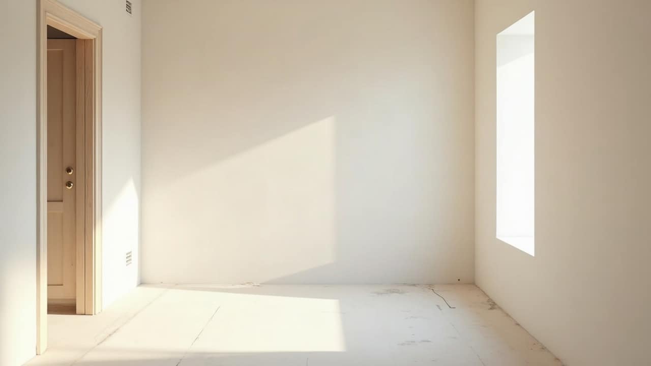Spot d'éclairage encastré dans un plafond en plaques de plâtre fraîchement posé, câblage encore visible autour de la réservation