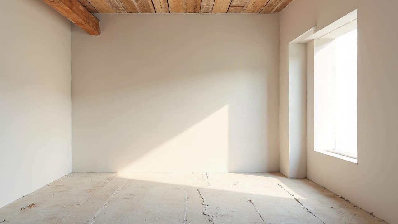 Doublage en cours sur un mur de pavillon, plaques de plâtre posées sur ossature métallique avant la pose des bandes