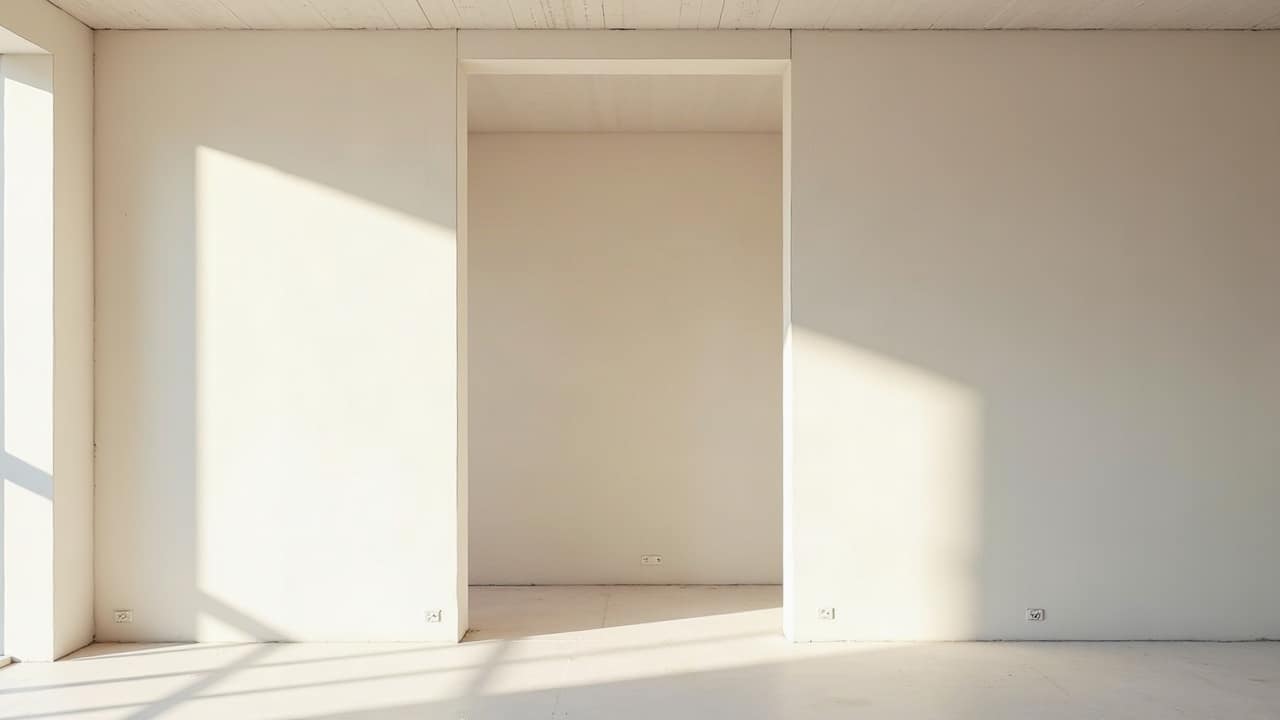 Plaques de plâtre découpées et empilées sur un chantier, prêtes à être vissées sur l'ossature métallique
